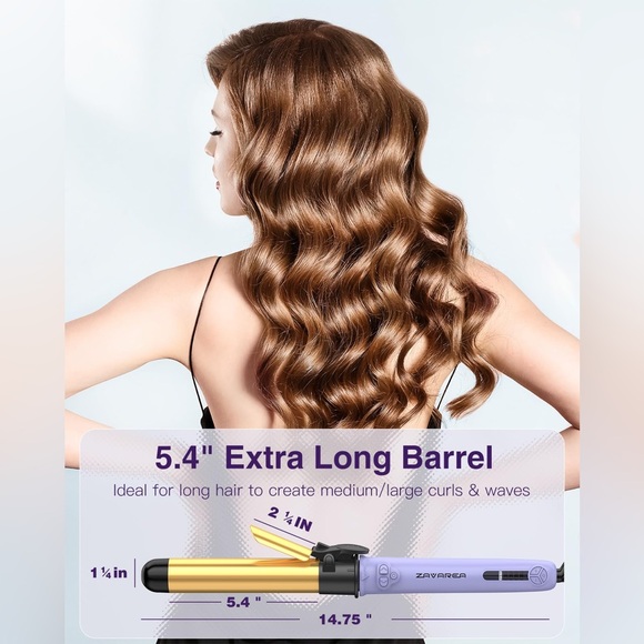 NEW Zavarea Rea Auto-Rota Rotating Curling Iron 1 1/4 Inch Upgraded Technology - Picture 2 of 4